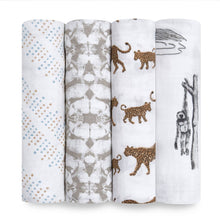 Load image into Gallery viewer, aden + anais Muslin Swaddle 4 Pk