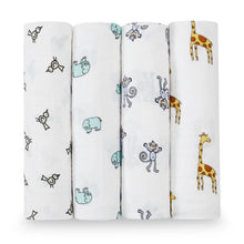 Load image into Gallery viewer, aden + anais Muslin Swaddle 4 Pk
