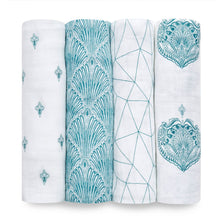 Load image into Gallery viewer, aden + anais Muslin Swaddle 4 Pk