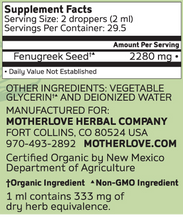 Load image into Gallery viewer, Motherlove Fenugreek Alcohol Free 2oz