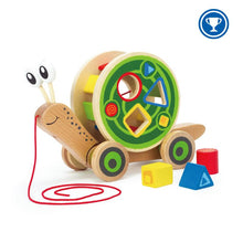 Load image into Gallery viewer, Hape Walk-A-Long Snail 12m+